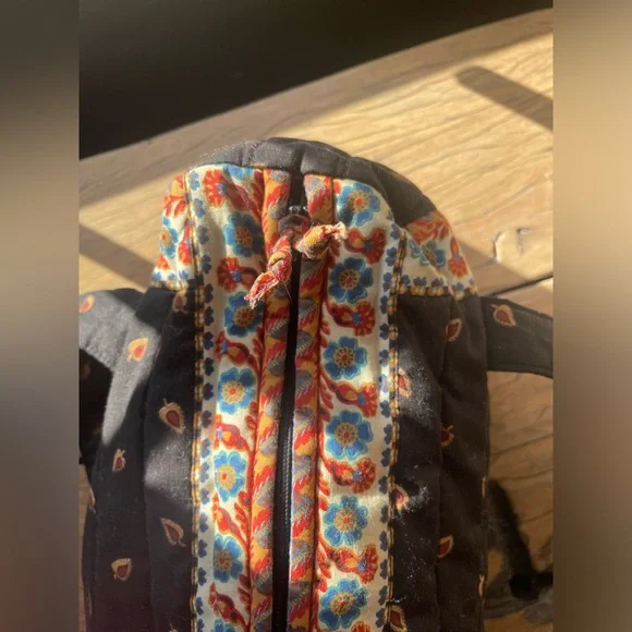 Vintage Suttles and Seawinds Quilted Bag Floral Cottagecore Straps and Zipper - Picture 12 of 13